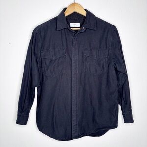 TNA Black Denim Shirt Jacket Size S (1) EUC